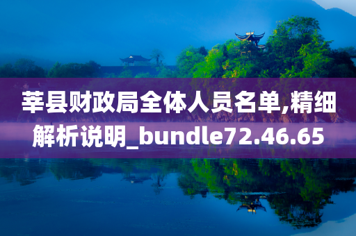 莘县财政局全体人员名单,精细解析说明_bundle72.46.65