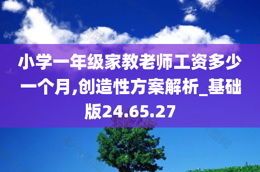 小学一年级家教老师工资多少一个月,创造性方案解析_基础版24.65.27