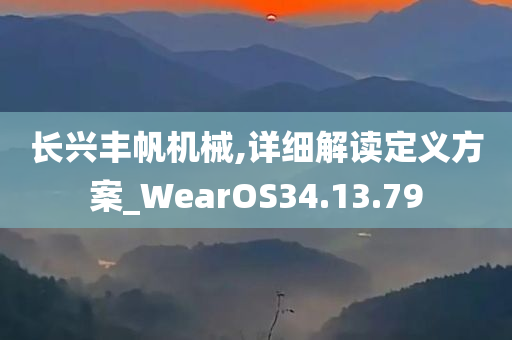 长兴丰帆机械,详细解读定义方案_WearOS34.13.79