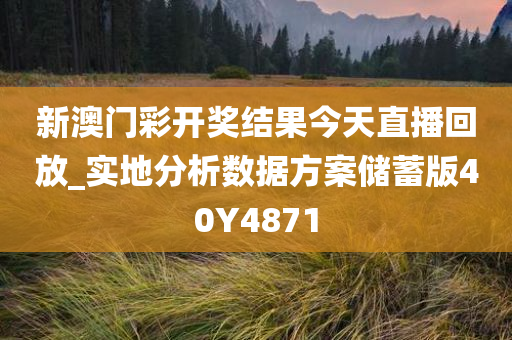 新澳门彩开奖结果今天直播回放_实地分析数据方案储蓄版40Y4871