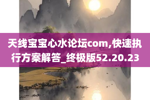 天线宝宝心水论坛com,快速执行方案解答_终极版52.20.23