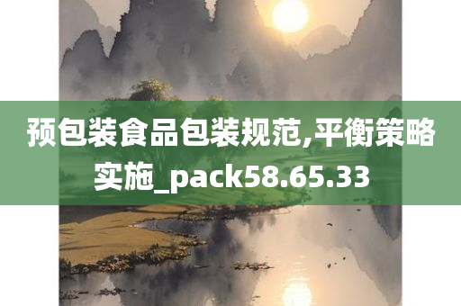 预包装食品包装规范,平衡策略实施_pack58.65.33