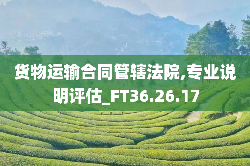 货物运输合同管辖法院,专业说明评估_FT36.26.17