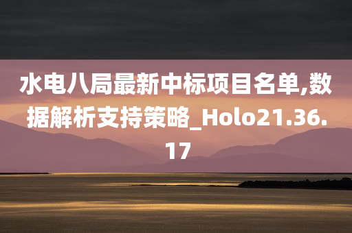 水电八局最新中标项目名单,数据解析支持策略_Holo21.36.17