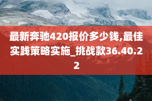 最新奔驰420报价多少钱,最佳实践策略实施_挑战款36.40.22