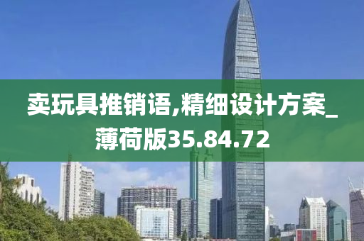 卖玩具推销语,精细设计方案_薄荷版35.84.72