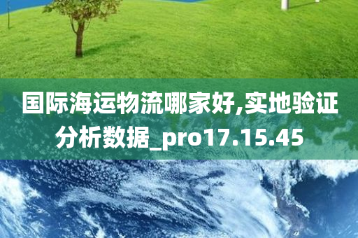 国际海运物流哪家好,实地验证分析数据_pro17.15.45