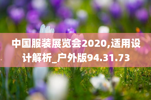 中国服装展览会2020,适用设计解析_户外版94.31.73