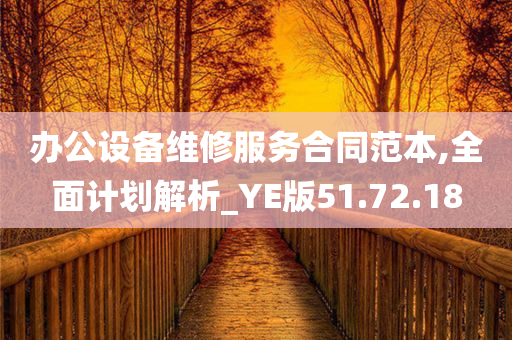 办公设备维修服务合同范本,全面计划解析_YE版51.72.18