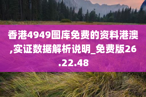 香港4949图库免费的资料港澳,实证数据解析说明_免费版26.22.48