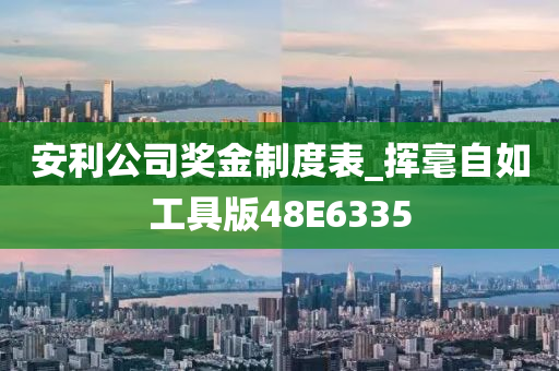 安利公司奖金制度表_挥毫自如工具版48E6335