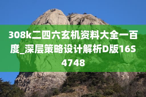 308k二四六玄机资料大全一百度_深层策略设计解析D版16S4748