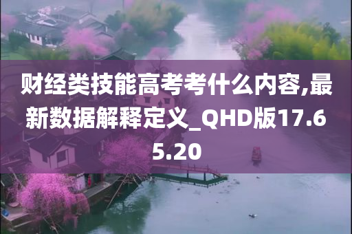 财经类技能高考考什么内容,最新数据解释定义_QHD版17.65.20