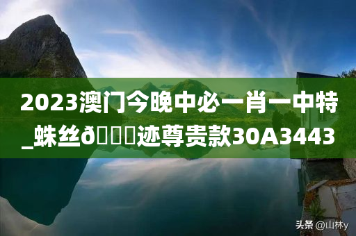 2023澳门今晚中必一肖一中特_蛛丝🐎迹尊贵款30A3443