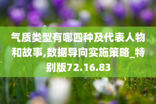 气质类型有哪四种及代表人物和故事,数据导向实施策略_特别版72.16.83