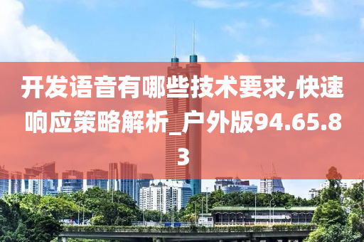 开发语音有哪些技术要求,快速响应策略解析_户外版94.65.83