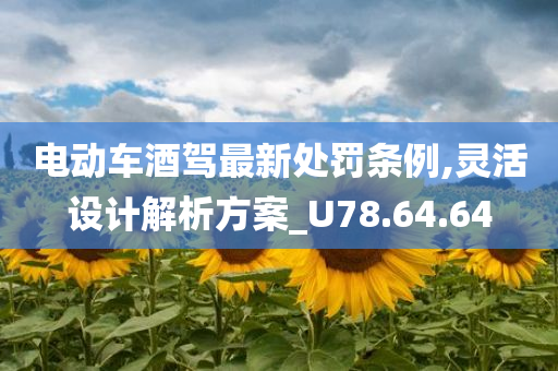 电动车酒驾最新处罚条例,灵活设计解析方案_U78.64.64