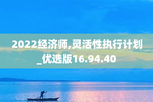 2022经济师,灵活性执行计划_优选版16.94.40