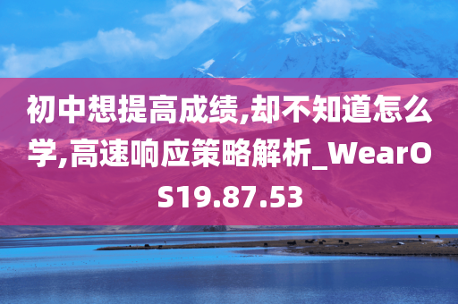 初中想提高成绩,却不知道怎么学,高速响应策略解析_WearOS19.87.53