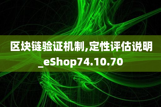 区块链验证机制,定性评估说明_eShop74.10.70