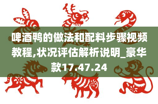 啤酒鸭的做法和配料步骤视频教程,状况评估解析说明_豪华款17.47.24