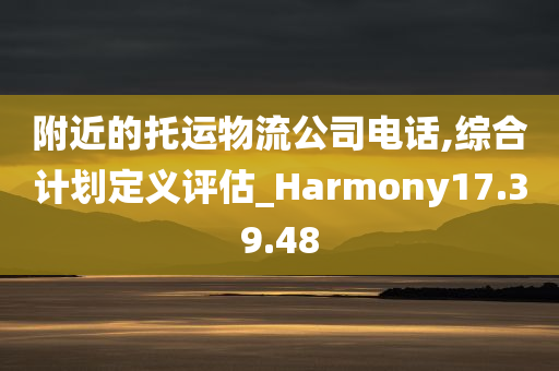 附近的托运物流公司电话,综合计划定义评估_Harmony17.39.48