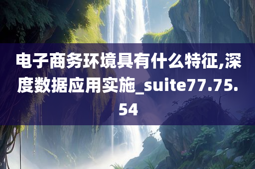 电子商务环境具有什么特征,深度数据应用实施_suite77.75.54