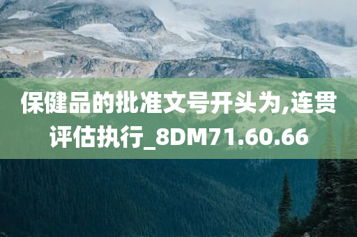 保健品的批准文号开头为,连贯评估执行_8DM71.60.66