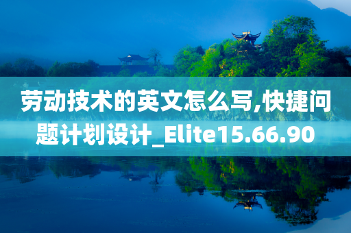 劳动技术的英文怎么写,快捷问题计划设计_Elite15.66.90