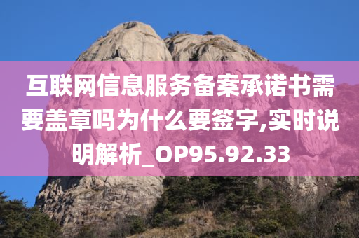 互联网信息服务备案承诺书需要盖章吗为什么要签字,实时说明解析_OP95.92.33