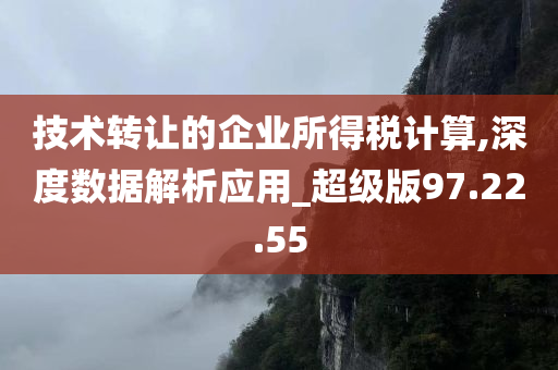 技术转让的企业所得税计算,深度数据解析应用_超级版97.22.55