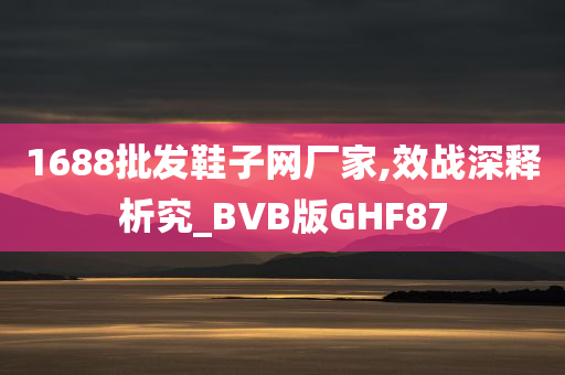 1688批发鞋子网厂家,效战深释析究_BVB版GHF87