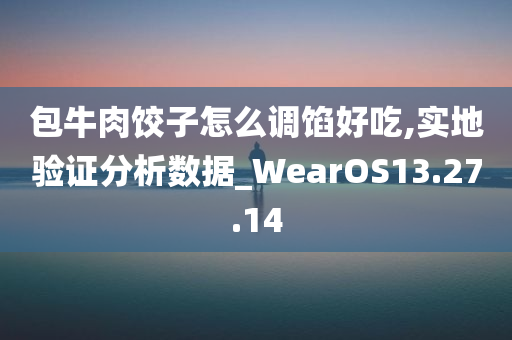 包牛肉饺子怎么调馅好吃,实地验证分析数据_WearOS13.27.14