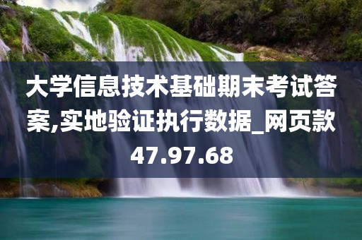 大学信息技术基础期末考试答案,实地验证执行数据_网页款47.97.68