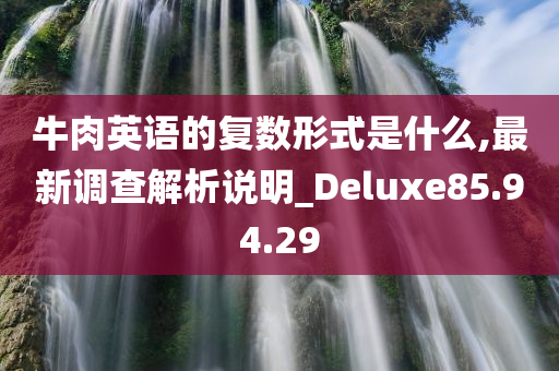 牛肉英语的复数形式是什么,最新调查解析说明_Deluxe85.94.29