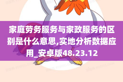 家庭劳务服务与家政服务的区别是什么意思,实地分析数据应用_安卓版48.23.12