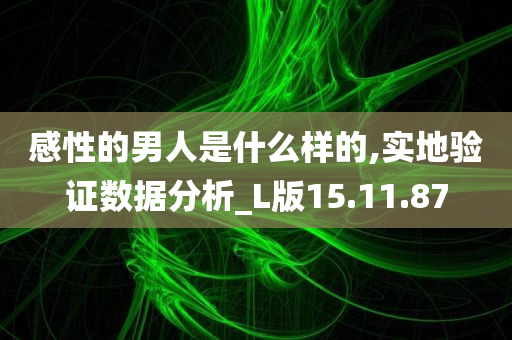 感性的男人是什么样的,实地验证数据分析_L版15.11.87