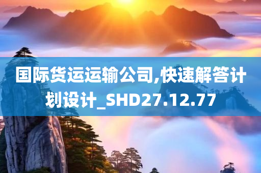 国际货运运输公司,快速解答计划设计_SHD27.12.77