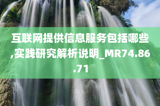 互联网提供信息服务包括哪些,实践研究解析说明_MR74.86.71