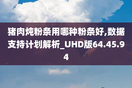 猪肉炖粉条用哪种粉条好,数据支持计划解析_UHD版64.45.94