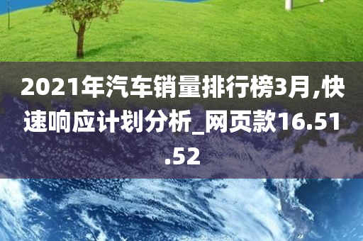 2021年汽车销量排行榜3月,快速响应计划分析_网页款16.51.52