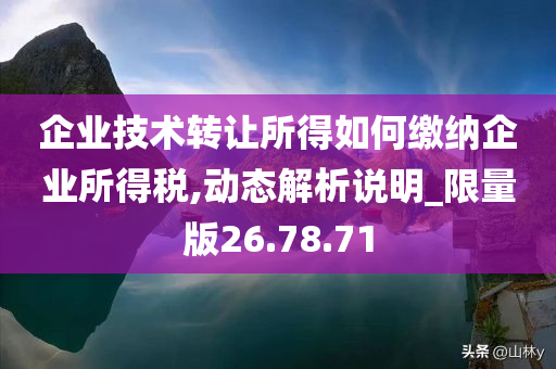 企业技术转让所得如何缴纳企业所得税,动态解析说明_限量版26.78.71