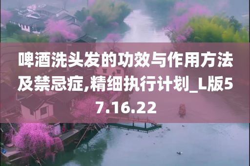 啤酒洗头发的功效与作用方法及禁忌症,精细执行计划_L版57.16.22