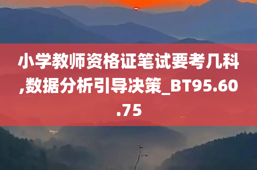 小学教师资格证笔试要考几科,数据分析引导决策_BT95.60.75