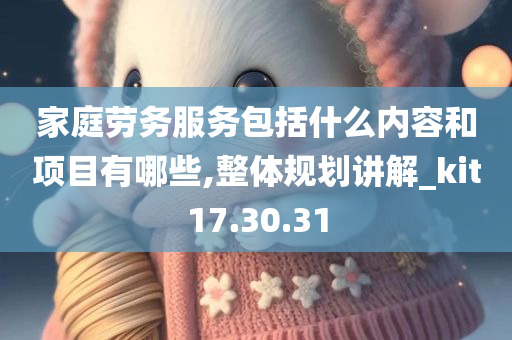 家庭劳务服务包括什么内容和项目有哪些,整体规划讲解_kit17.30.31