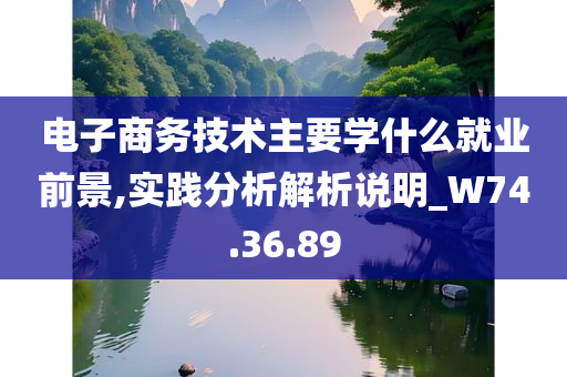 电子商务技术主要学什么就业前景,实践分析解析说明_W74.36.89