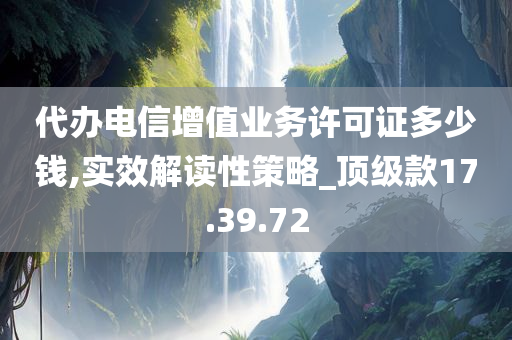 代办电信增值业务许可证多少钱,实效解读性策略_顶级款17.39.72