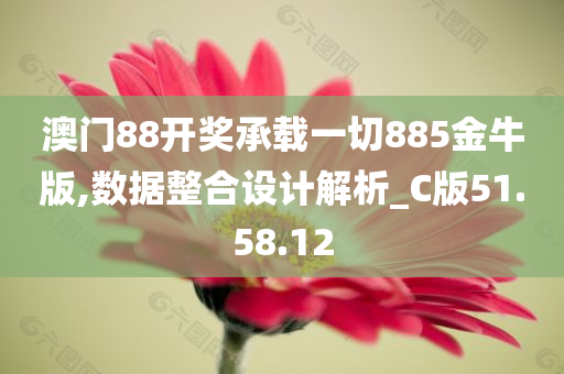 澳门88开奖承载一切885金牛版,数据整合设计解析_C版51.58.12