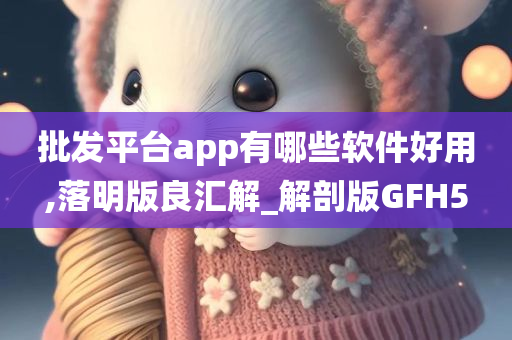 批发平台app有哪些软件好用,落明版良汇解_解剖版GFH5