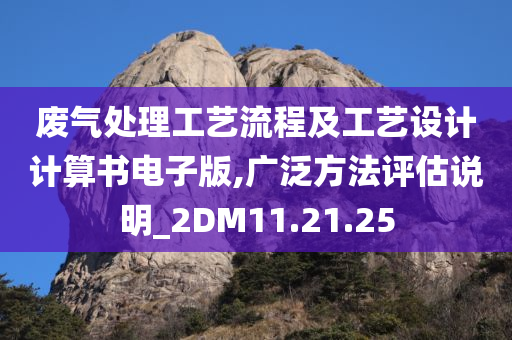 废气处理工艺流程及工艺设计计算书电子版,广泛方法评估说明_2DM11.21.25